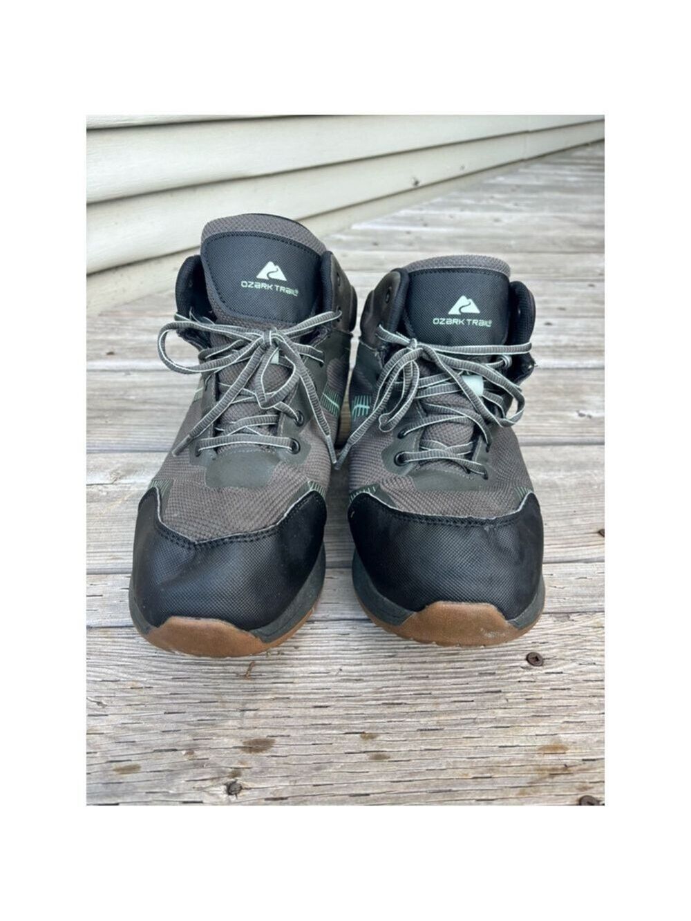 Ozark Trail Men's Hiking Boots Gray Black Lace-Up - Picture 5 of 7